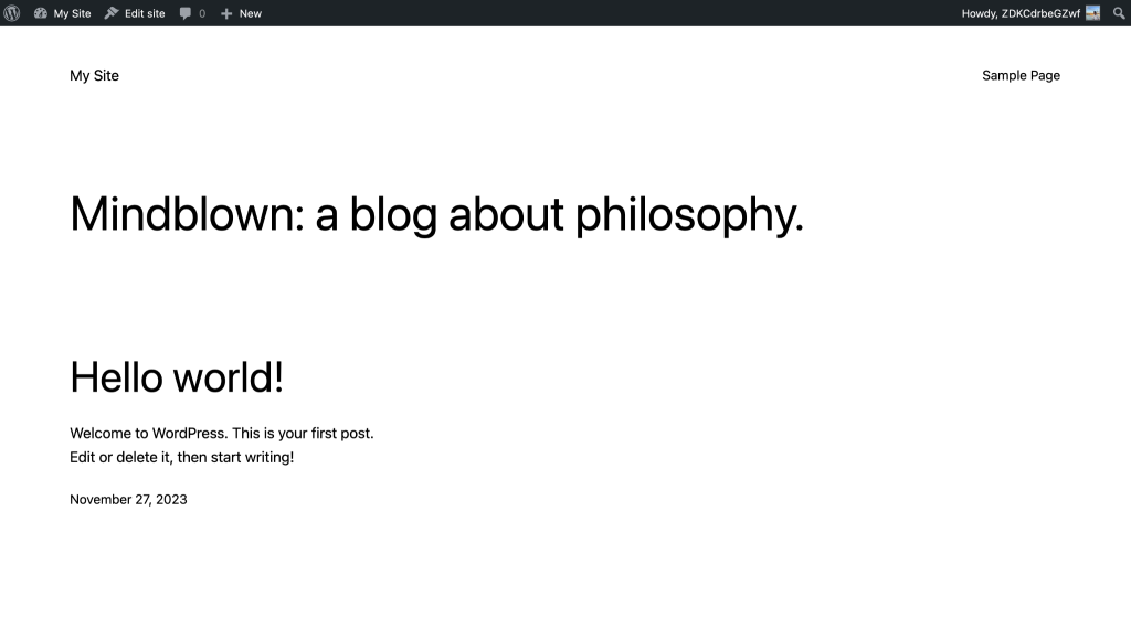 How to create a blank wordpress website zipwp