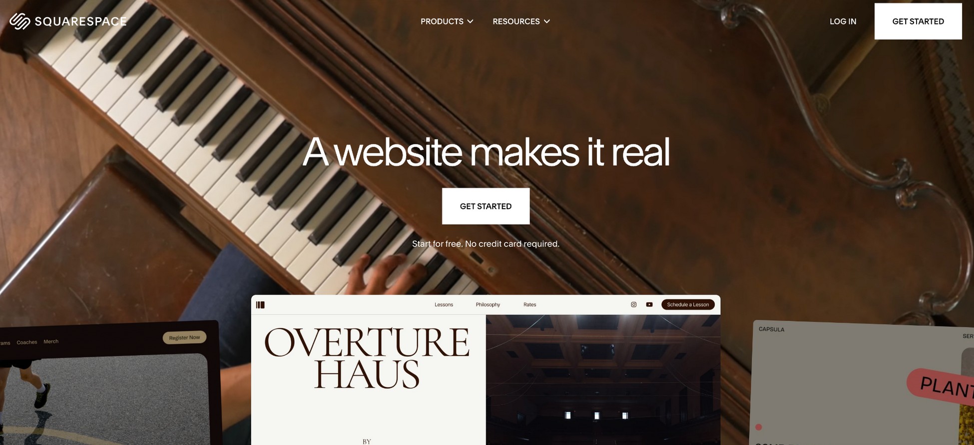 squarespace blueprint ai homepage