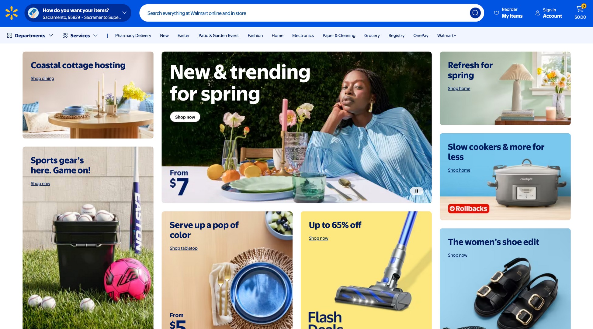 bento grid on ecommerce site