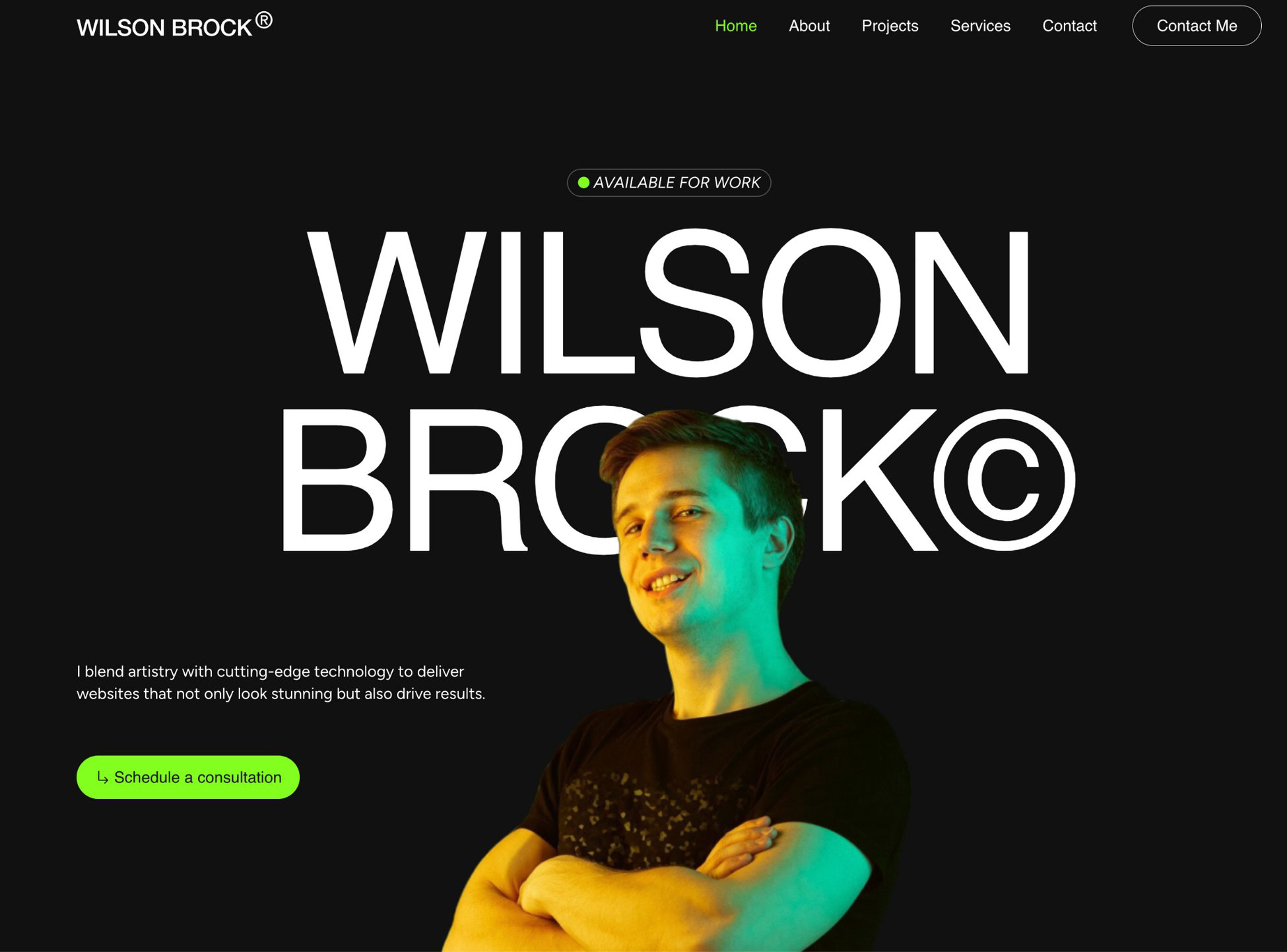 homepage - web design portfolio starter templates