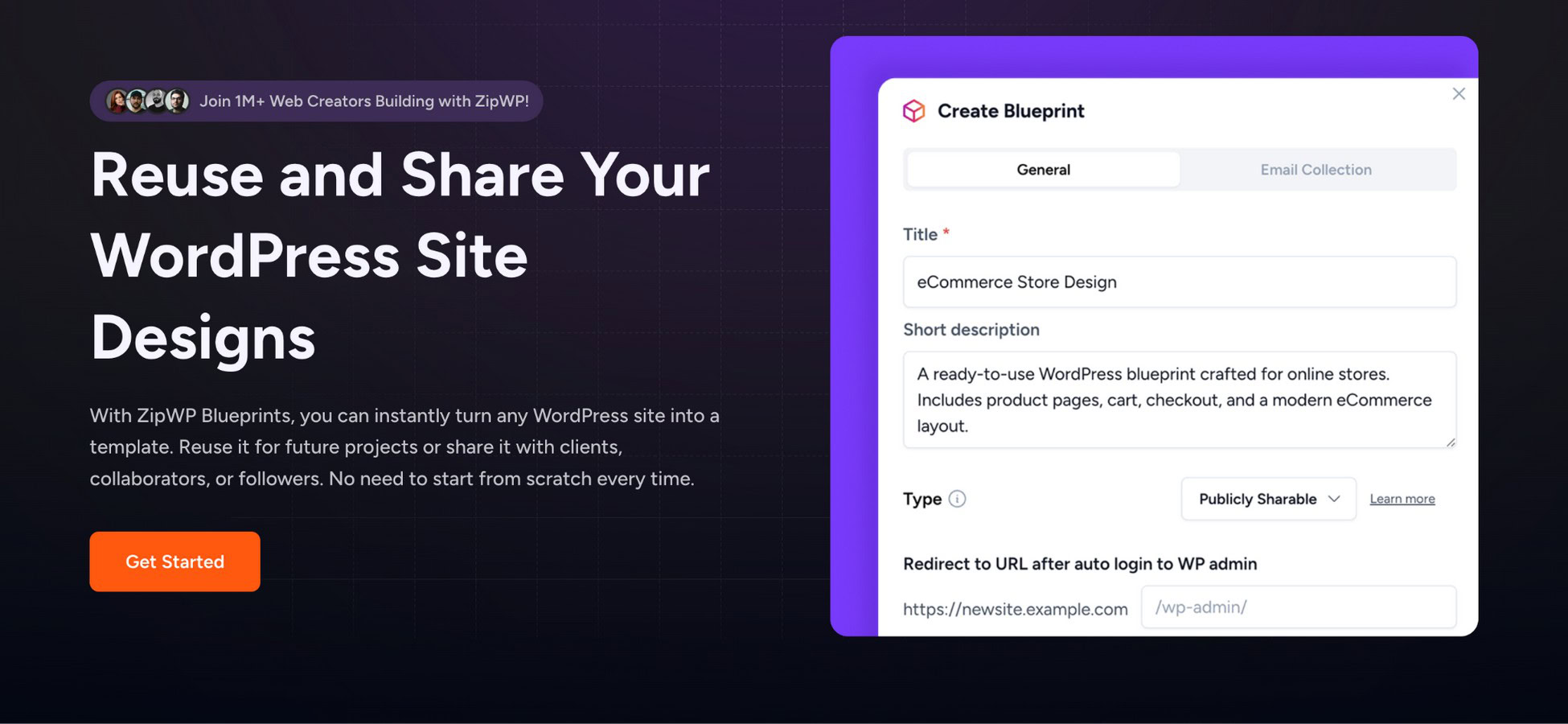 create blueprints with zipwp