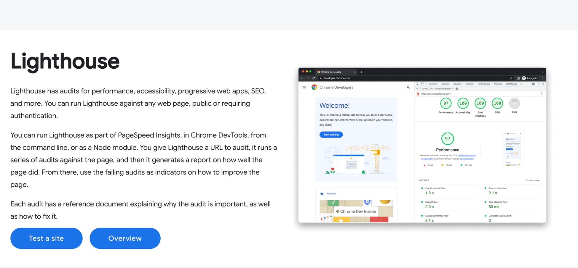 google lighthouse