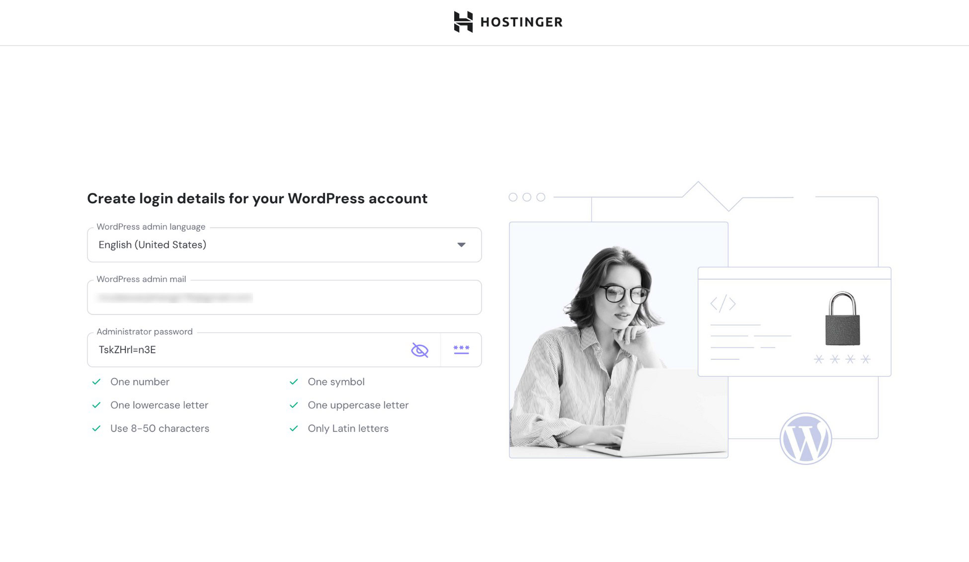 add wordpress credentials