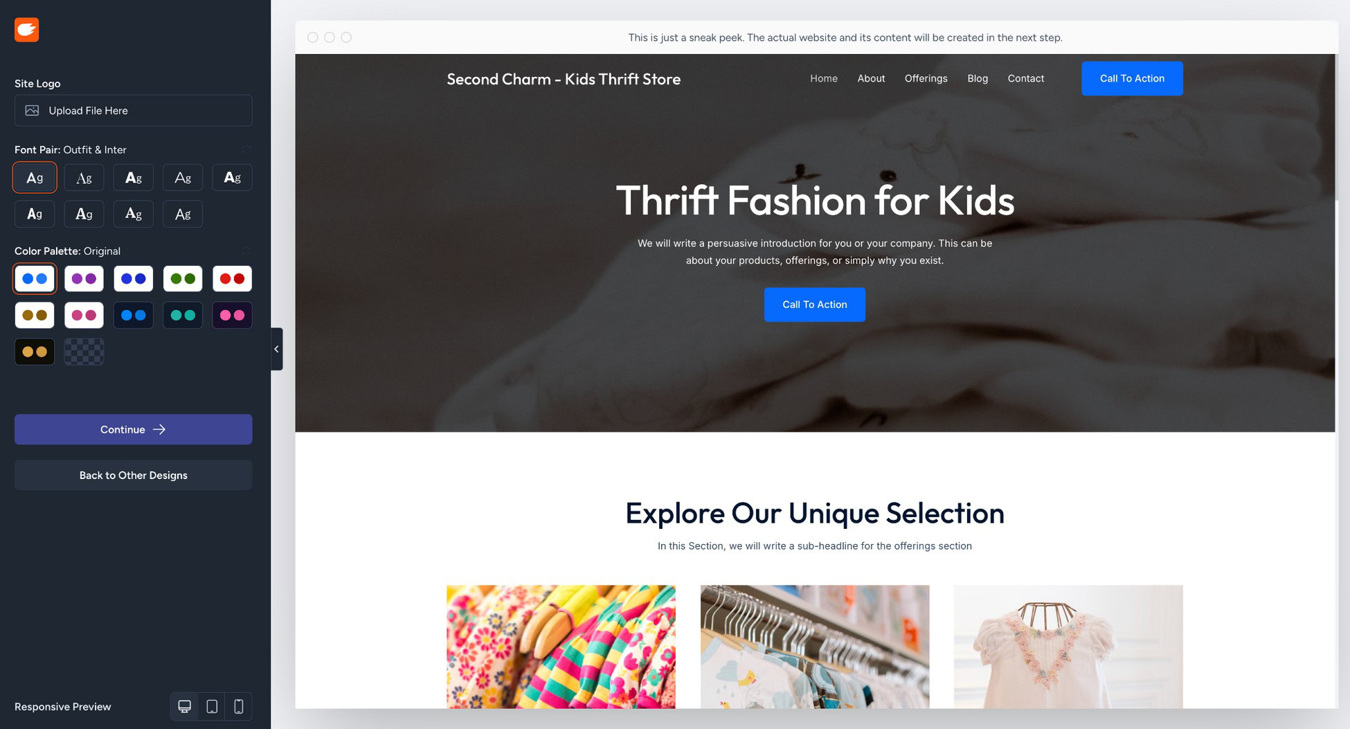customize fonts and colors of your site